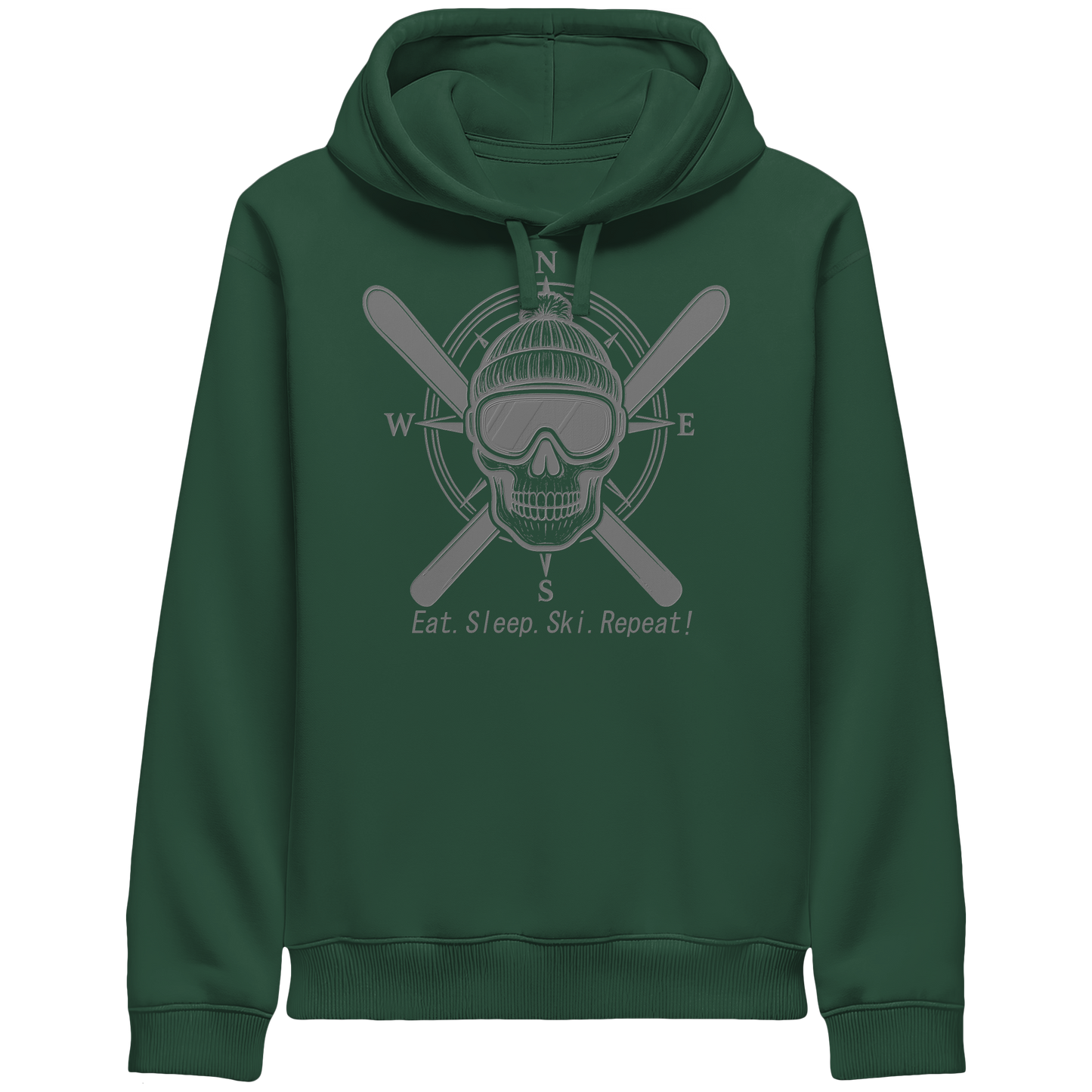 Eat.Sleep.Ski.Repeat! - Organic Side Pocket Hoodie