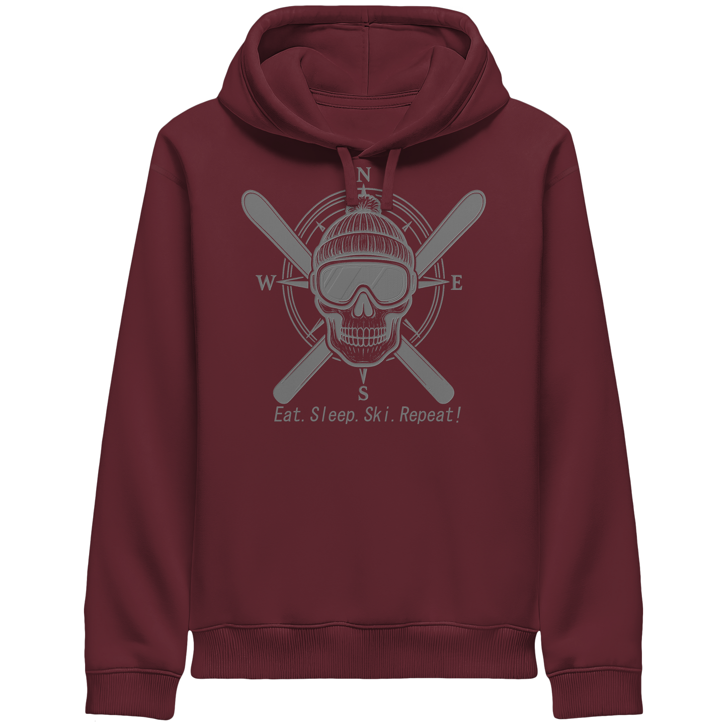 Eat.Sleep.Ski.Repeat! - Organic Side Pocket Hoodie