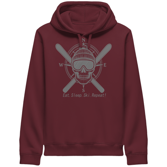 Eat.Sleep.Ski.Repeat! - Organic Side Pocket Hoodie