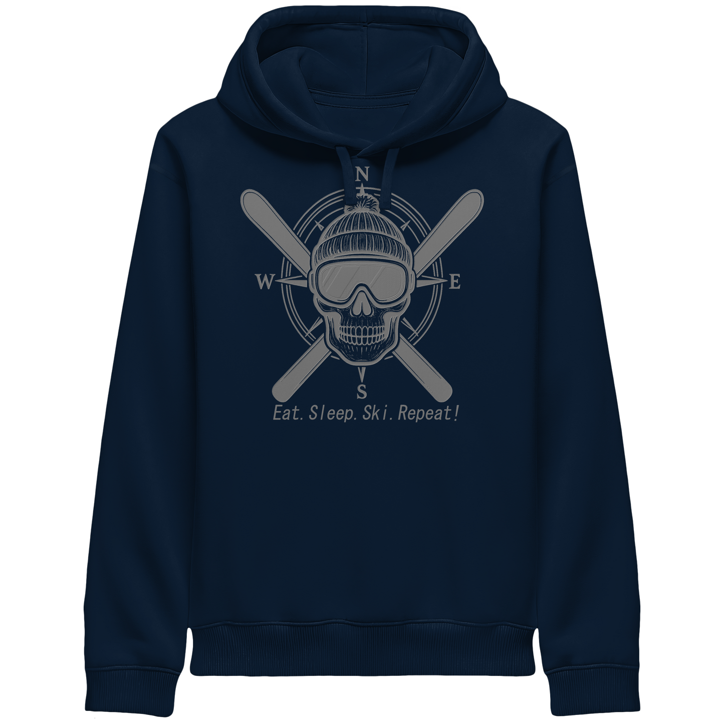 Eat.Sleep.Ski.Repeat! - Organic Side Pocket Hoodie