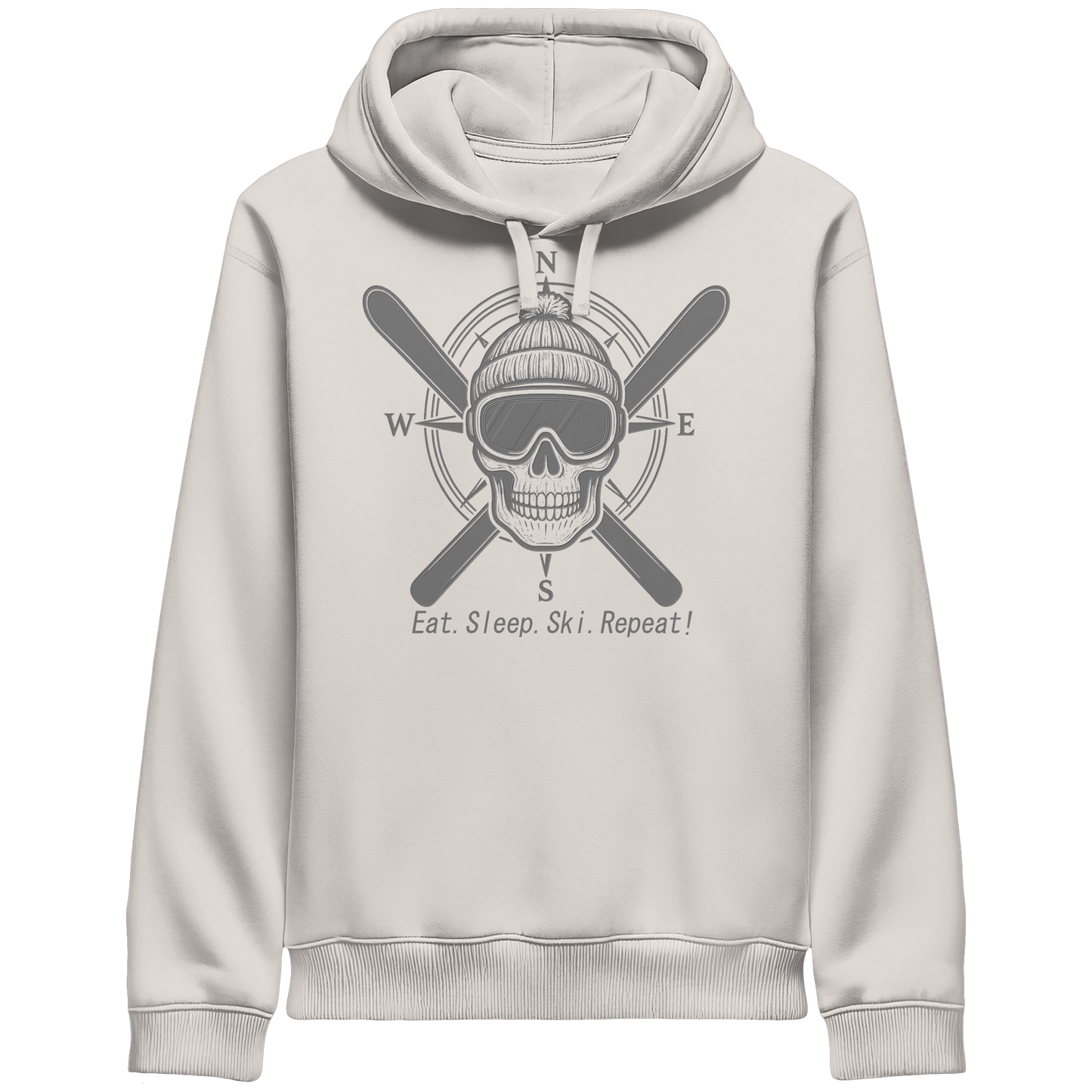Eat.Sleep.Ski.Repeat! - Organic Side Pocket Hoodie