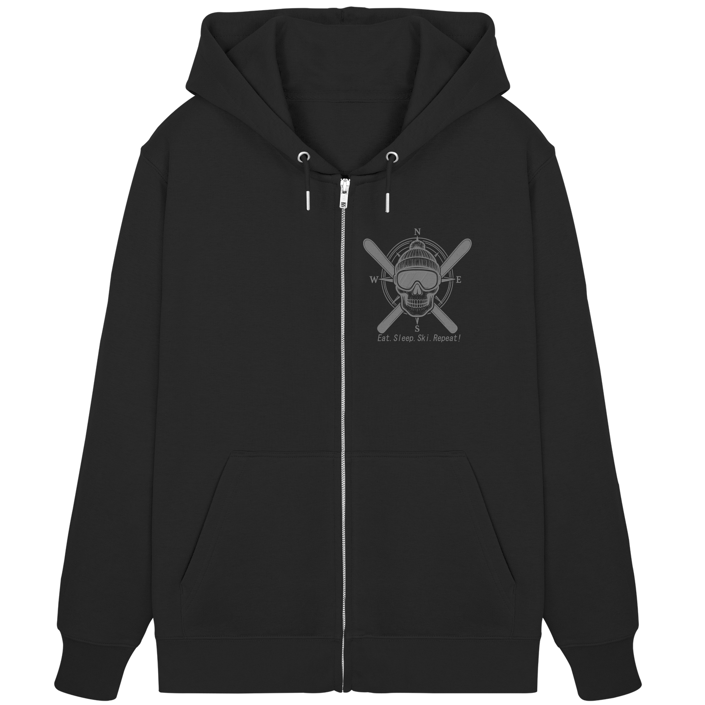 Eat.Sleep.Ski.Repeat! - Organic Zipper