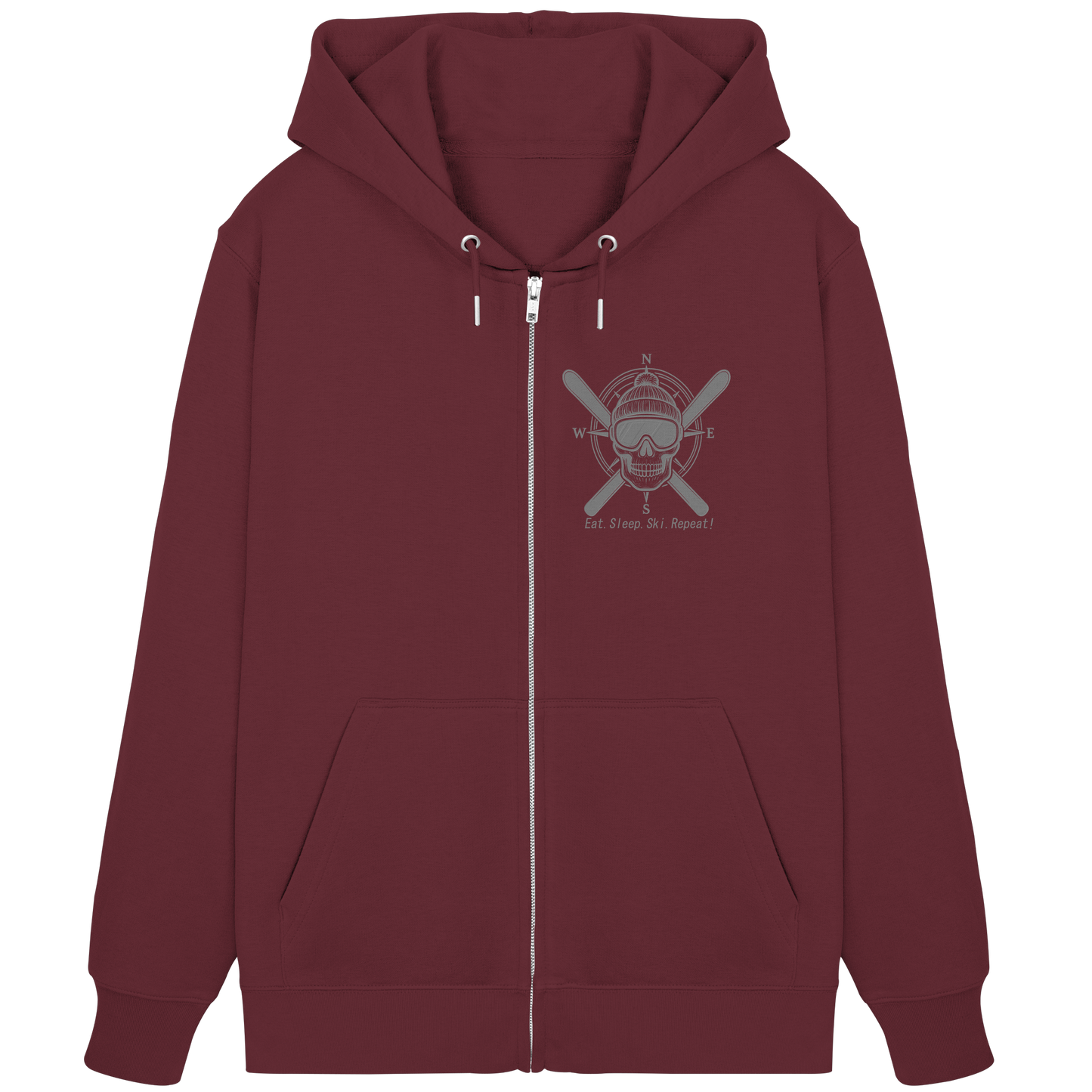 Eat.Sleep.Ski.Repeat! - Organic Zipper