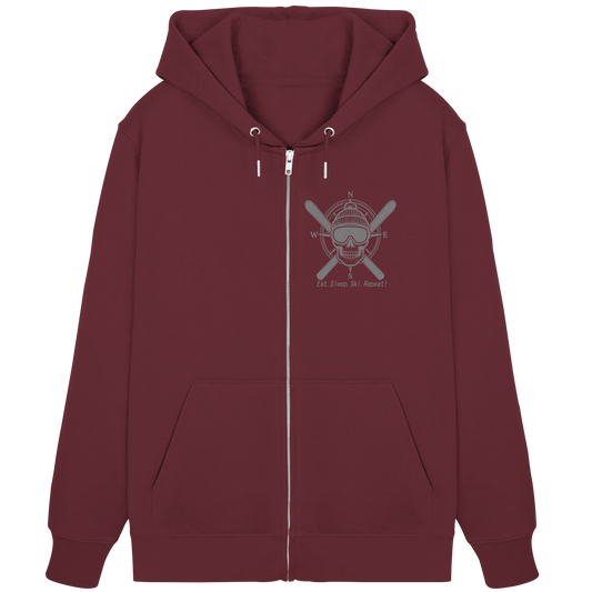 Eat.Sleep.Ski.Repeat! - Organic Zipper