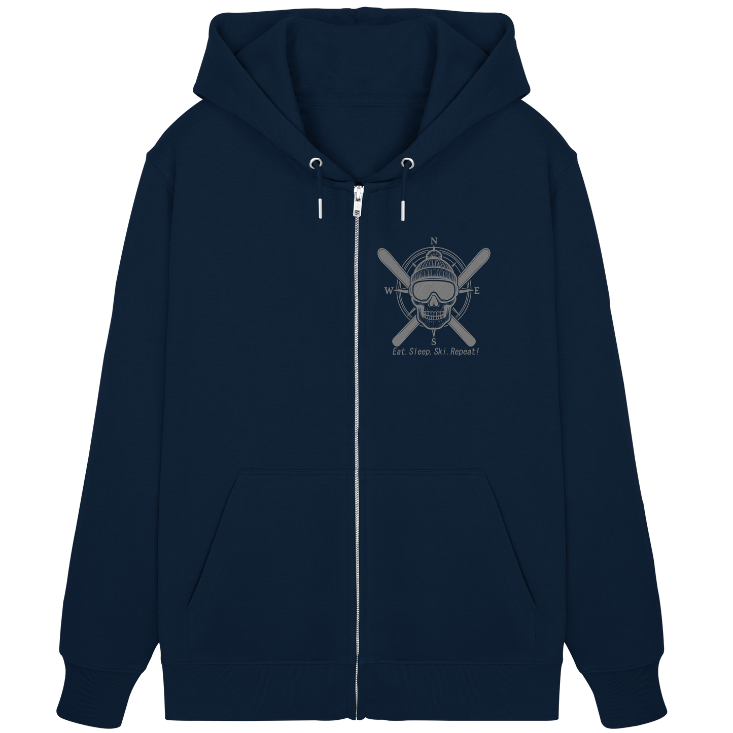 Eat.Sleep.Ski.Repeat! - Organic Zipper