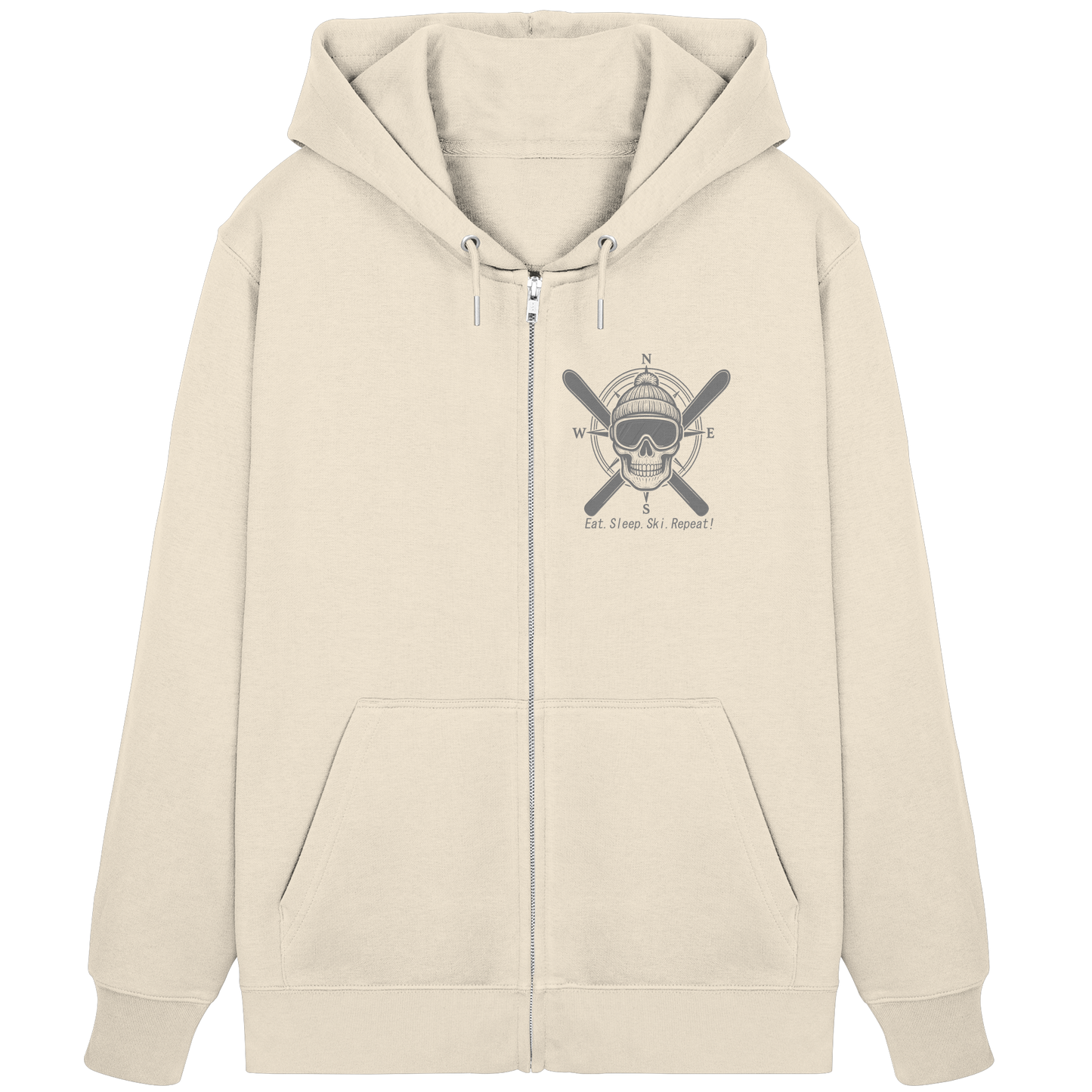 Eat.Sleep.Ski.Repeat! - Organic Zipper