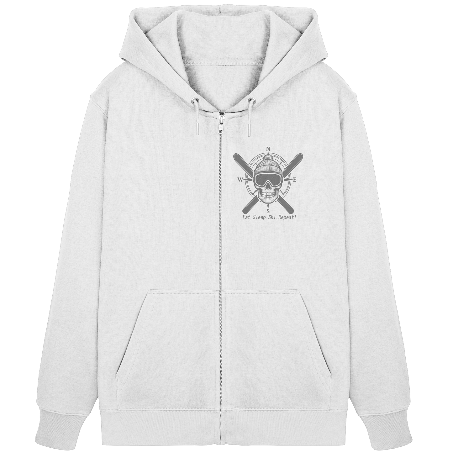 Eat.Sleep.Ski.Repeat! - Organic Zipper