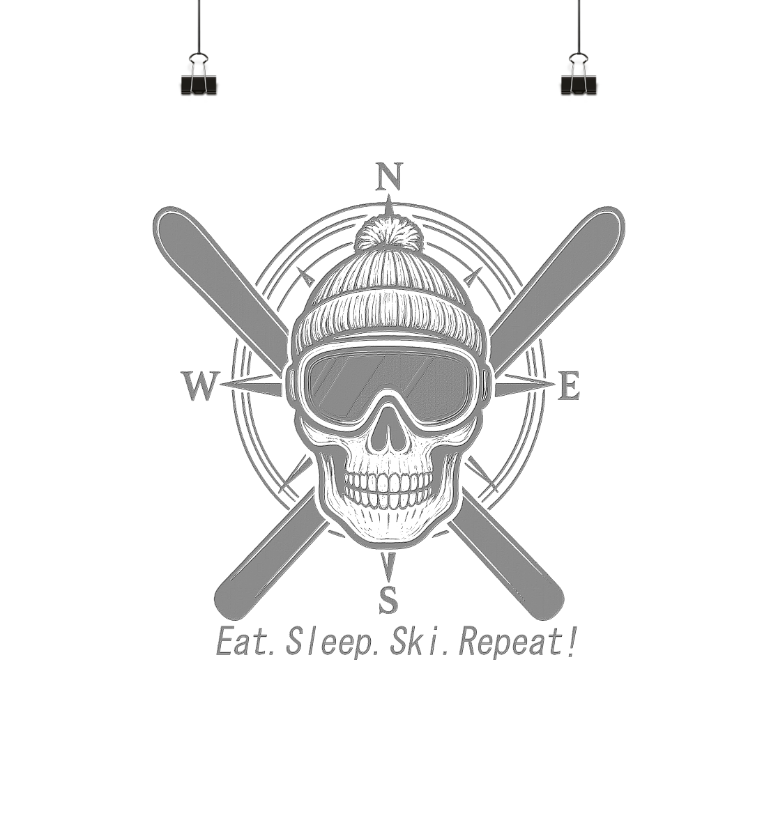 Eat.Sleep.Ski.Repeat! - Poster 20x20