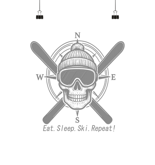 Eat.Sleep.Ski.Repeat! - Poster 20x20