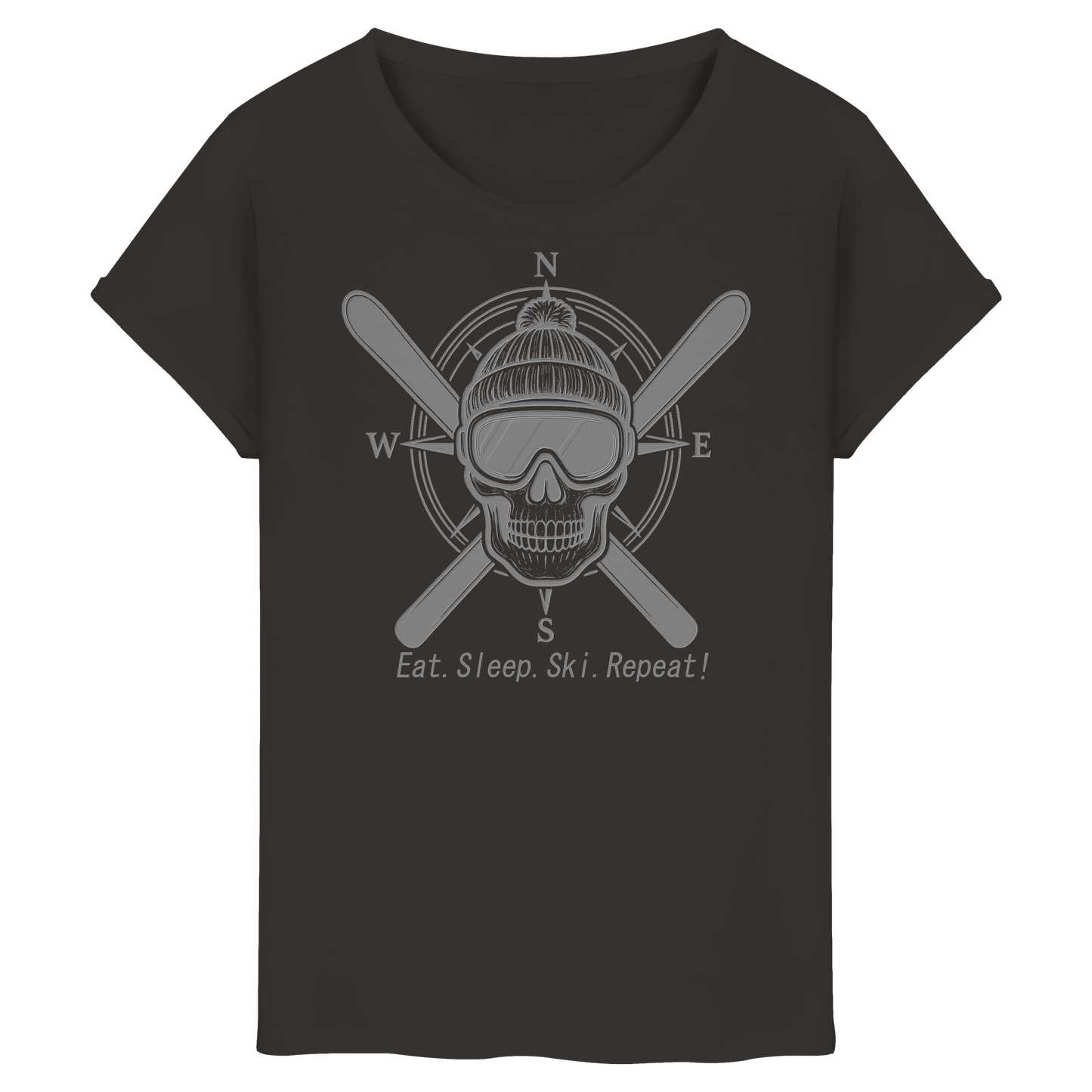 Eat.Sleep.Ski.Repeat! - Roll-Up T-Shirt