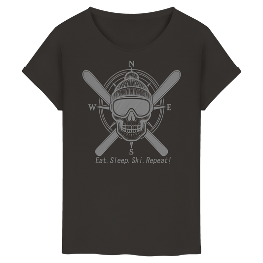 Eat.Sleep.Ski.Repeat! - Roll-Up T-Shirt