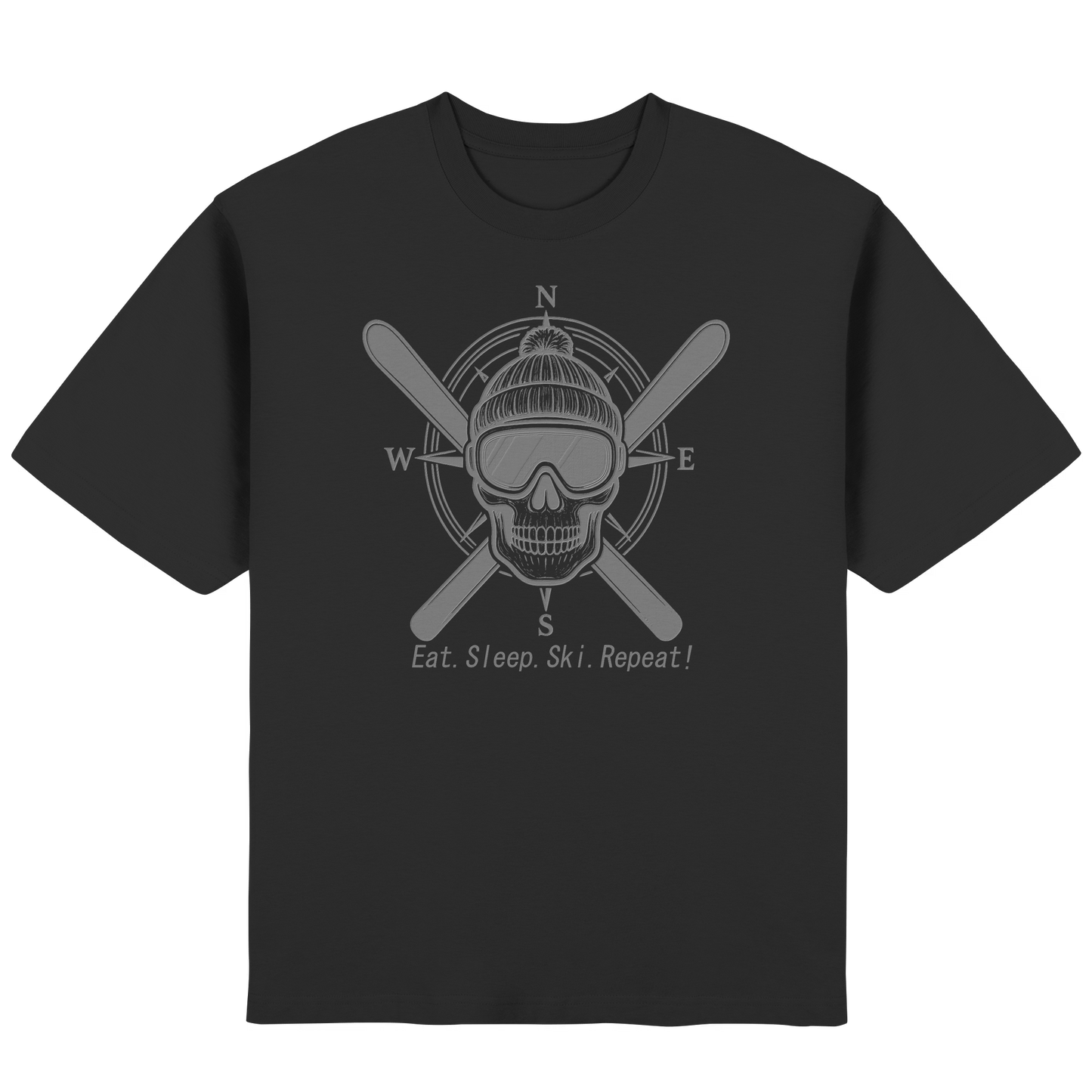 Eat.Sleep.Ski.Repeat! - Streetwear Oversized T-Shirt