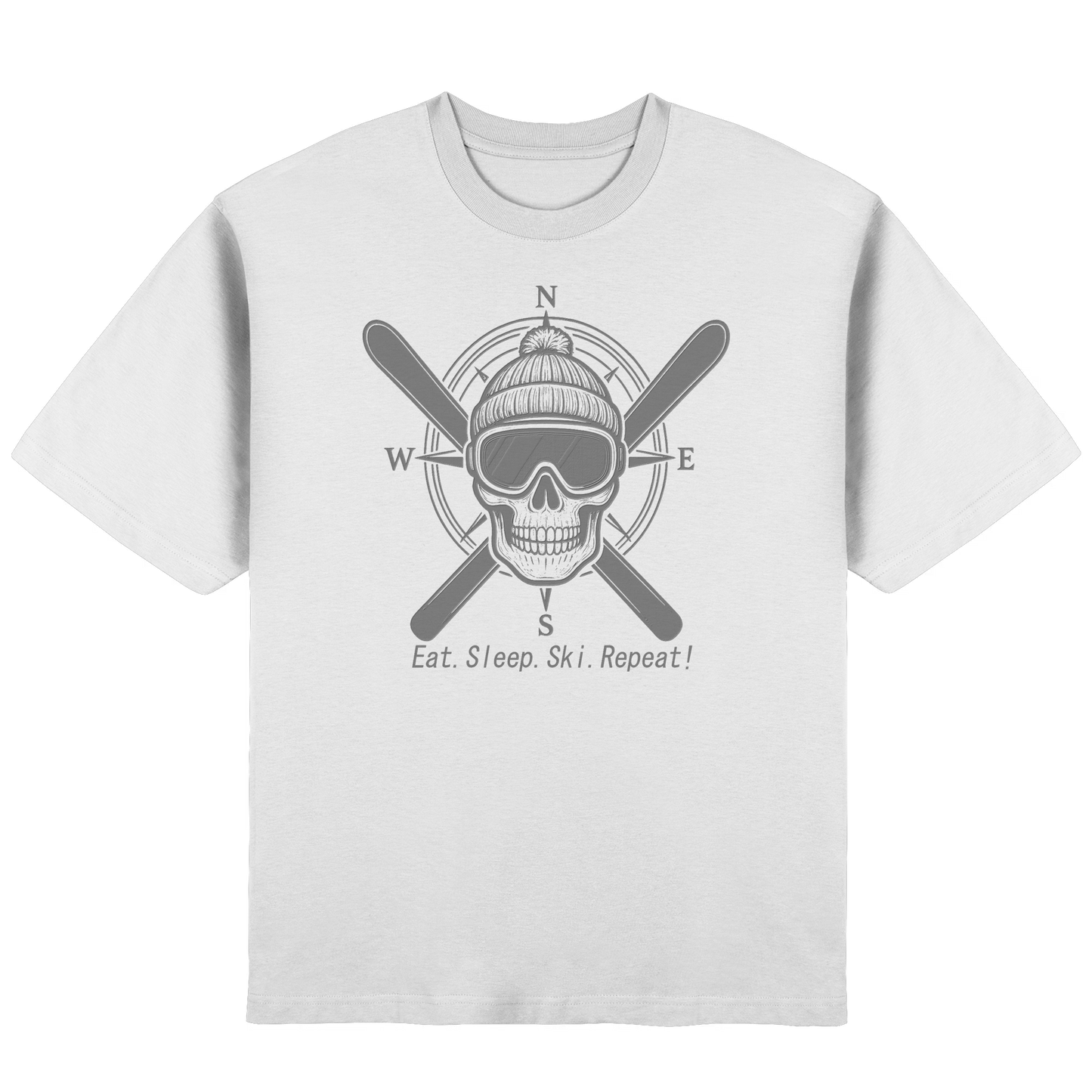 Eat.Sleep.Ski.Repeat! - Streetwear Oversized T-Shirt