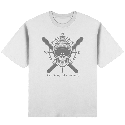Eat.Sleep.Ski.Repeat! - Streetwear Oversized T-Shirt