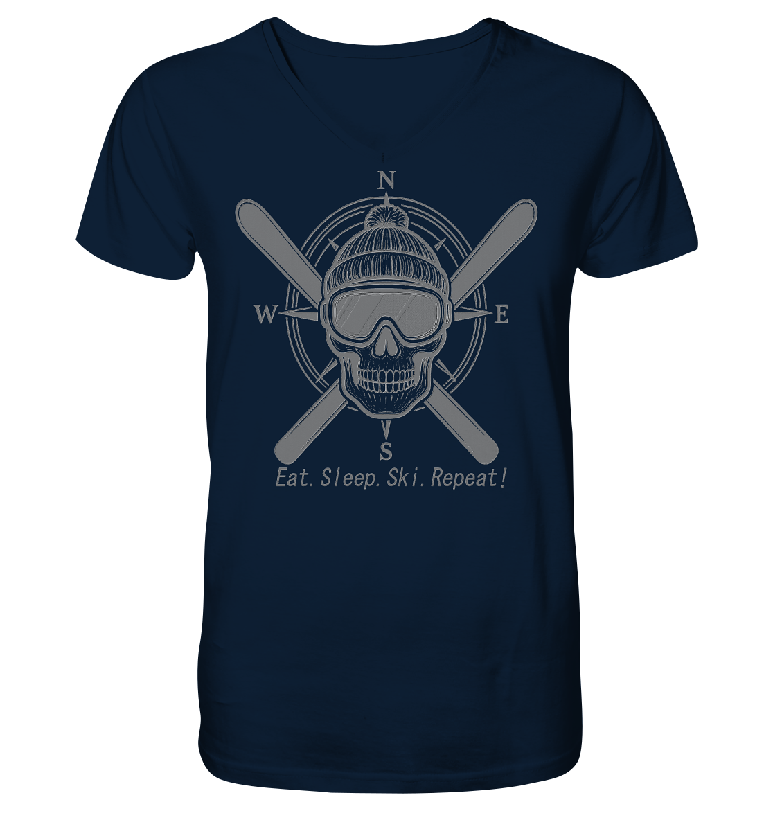 Eat.Sleep.Ski.Repeat! - V-Neck Shirt