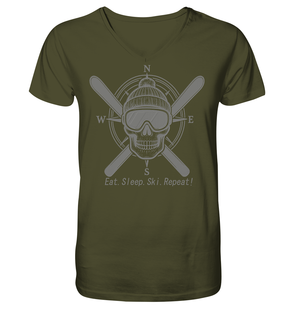 Eat.Sleep.Ski.Repeat! - V-Neck Shirt