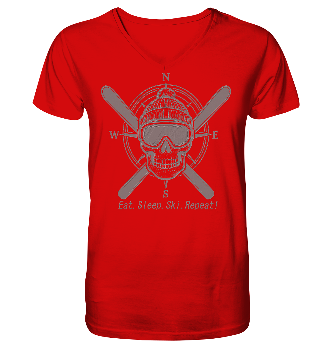 Eat.Sleep.Ski.Repeat! - V-Neck Shirt