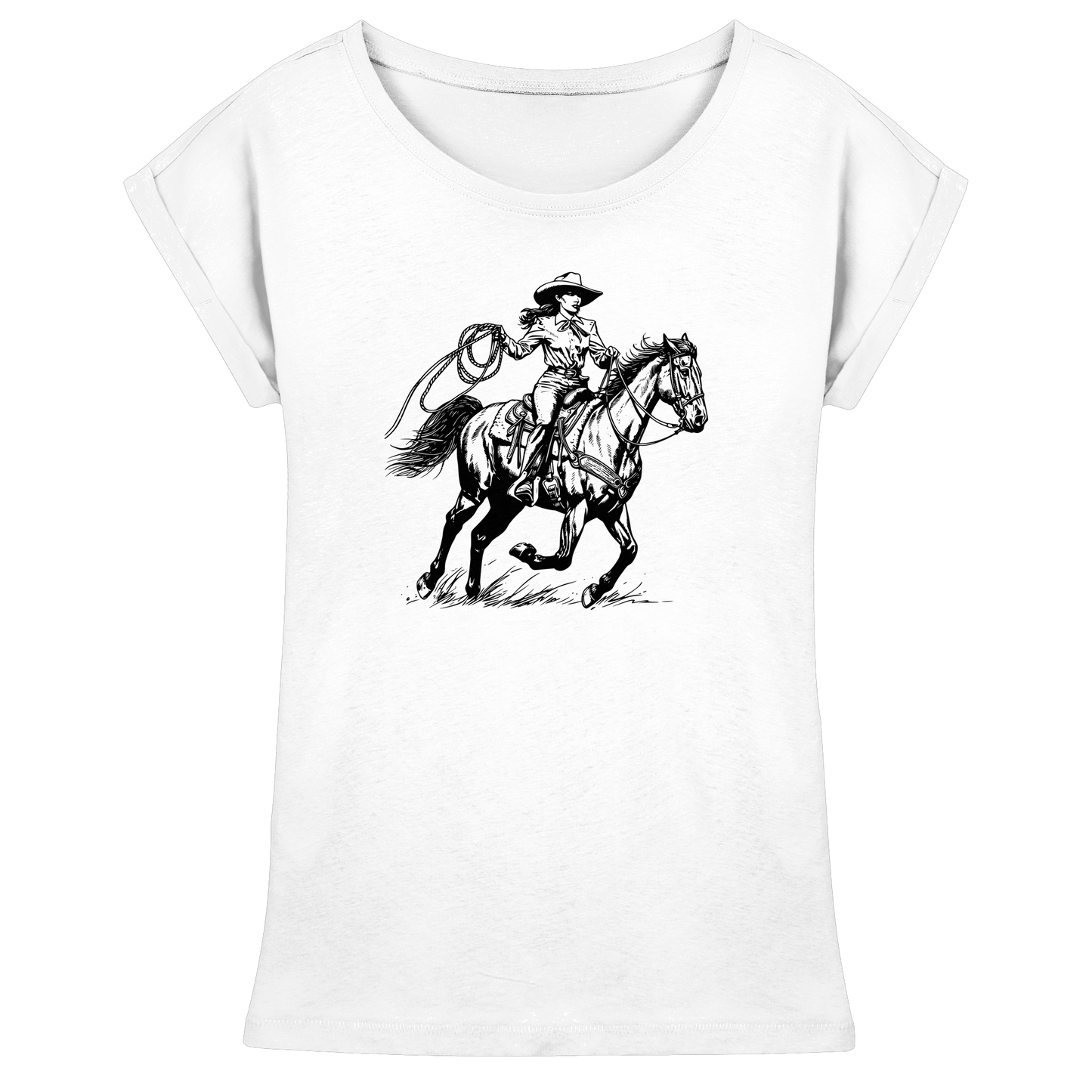 Cowgirl - Womens Extended Shoulder T-Shirt