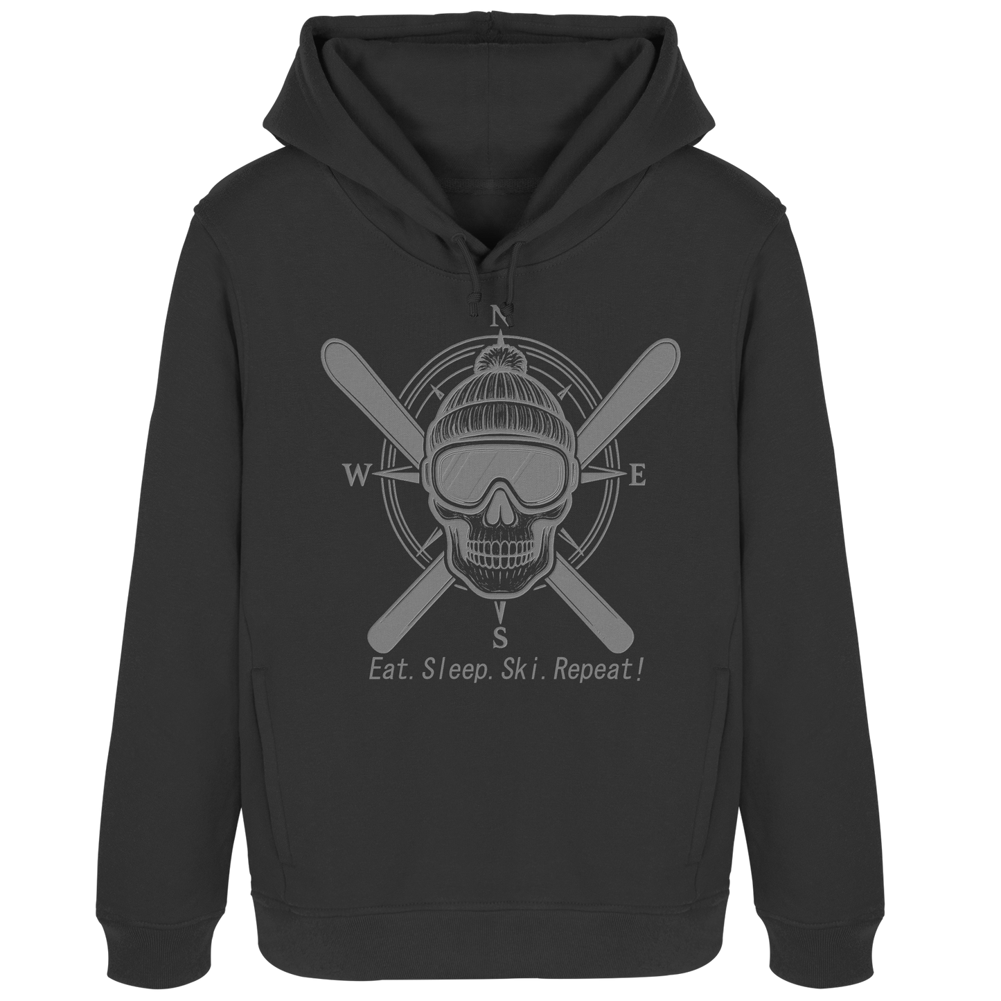 Eat.Sleep.Ski.Repeat! - Womens Organic Hoodie B&C