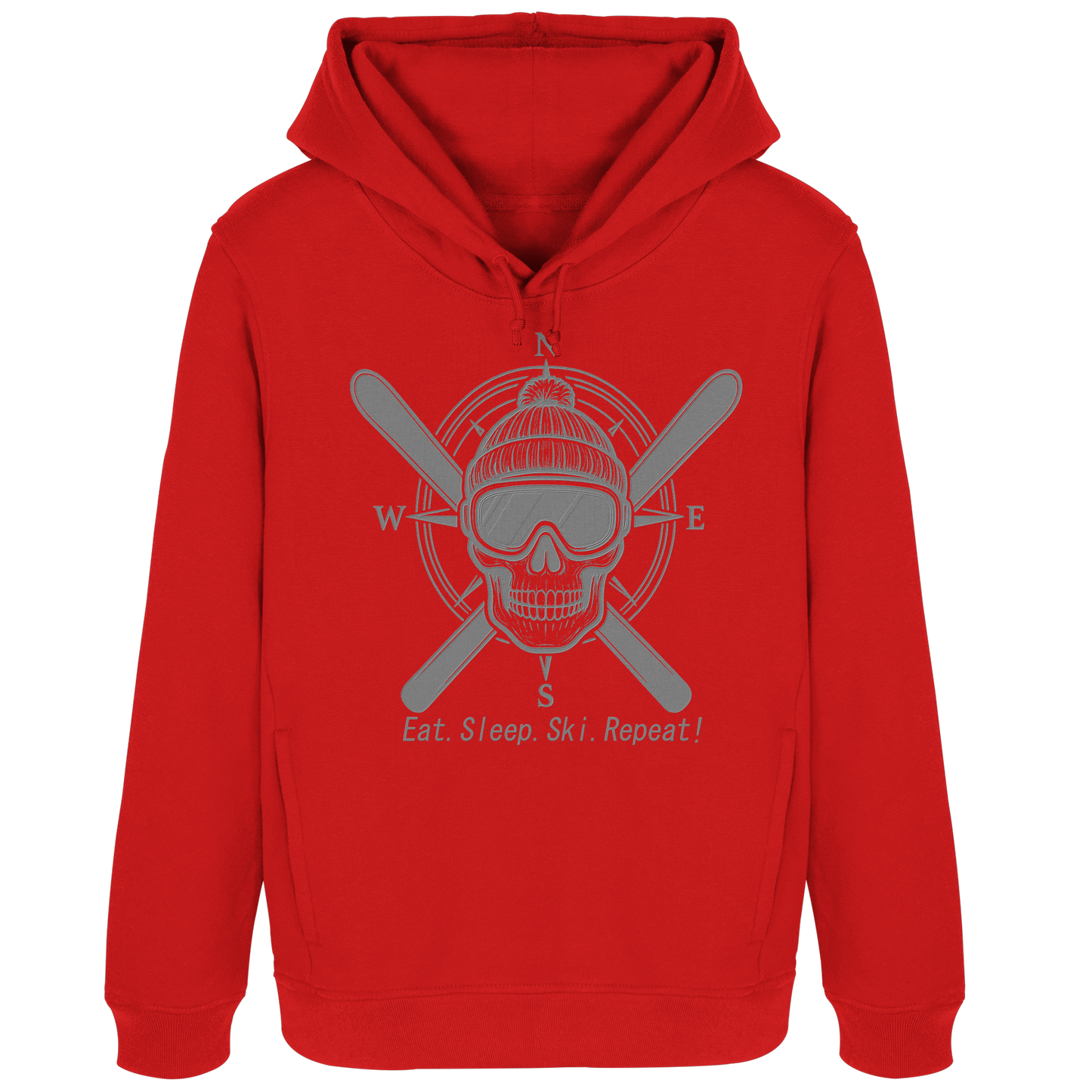 Eat.Sleep.Ski.Repeat! - Womens Organic Hoodie B&C