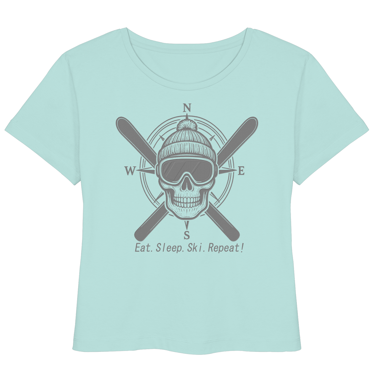 Eat.Sleep.Ski.Repeat! - Womens Organic Lightweight T-Shirt