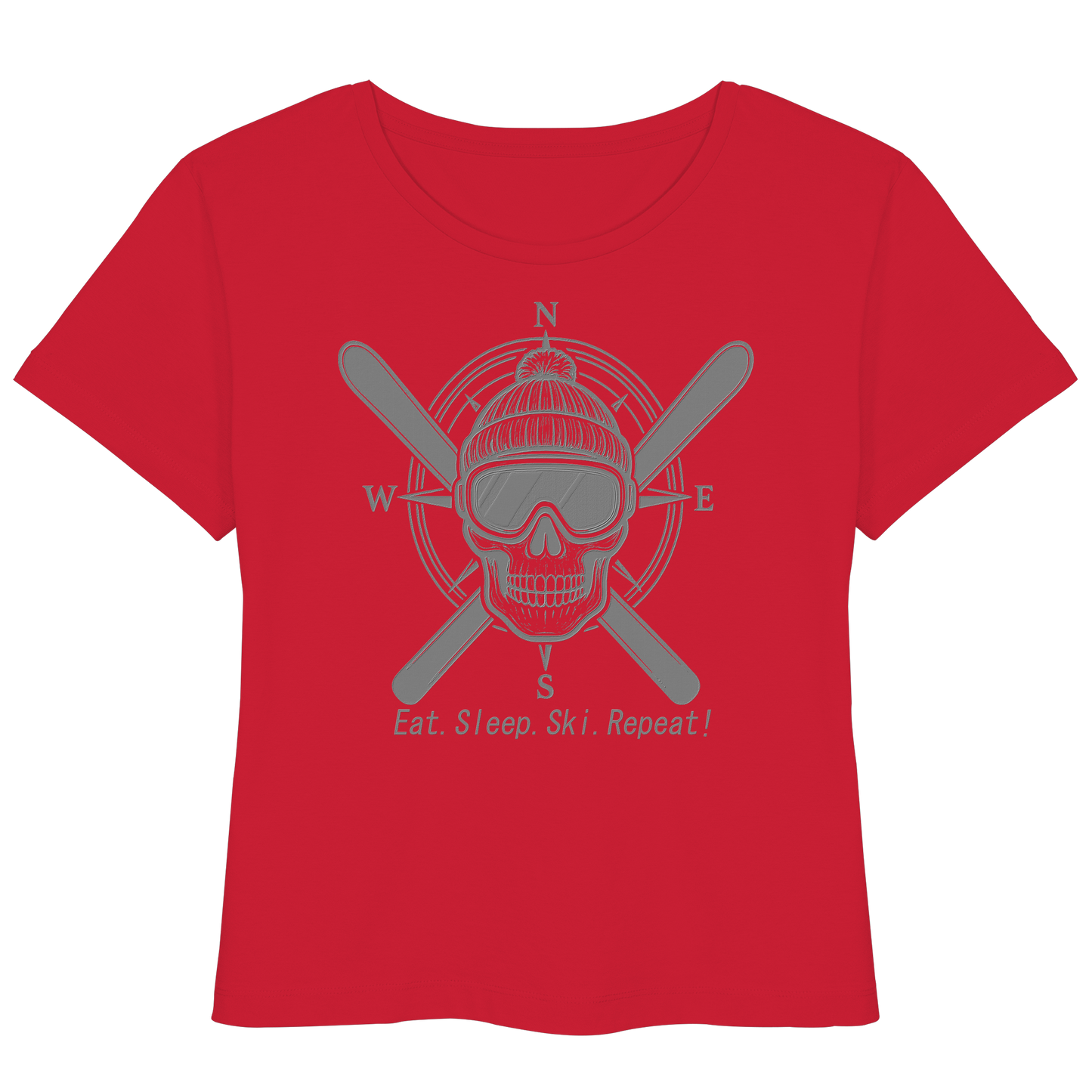 Eat.Sleep.Ski.Repeat! - Womens Organic Lightweight T-Shirt