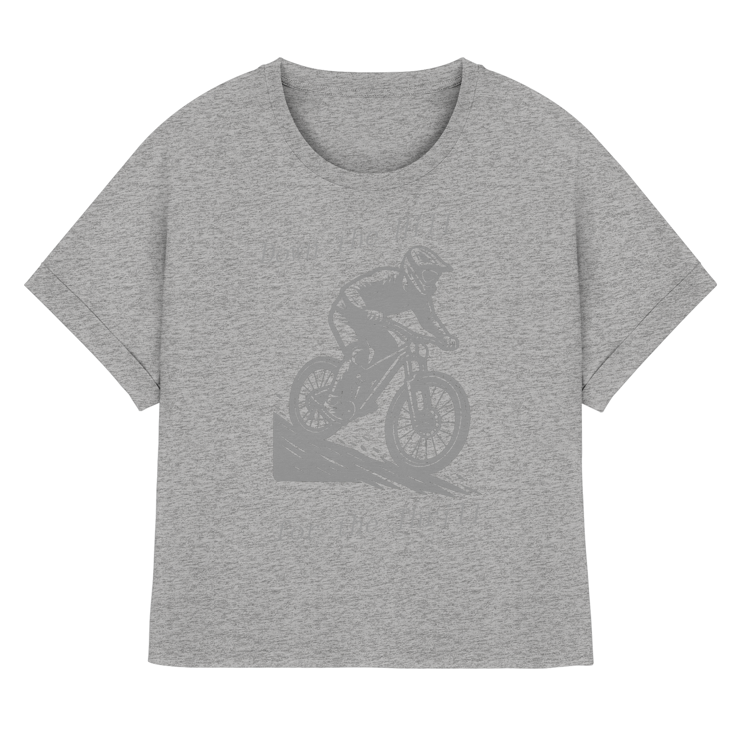 Down the Hill - Womens Organic Rolled Sleeves T-Shirt