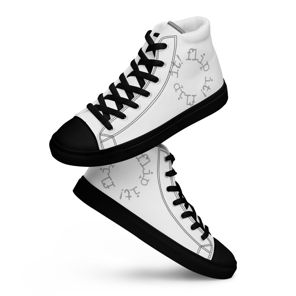 Men’s high top canvas shoes